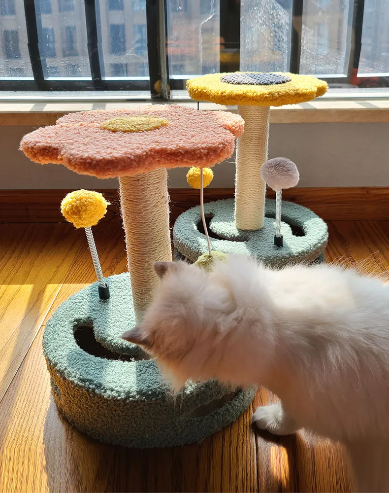 Cat climbing rack small cat nest grab board tree one column toy pet products toys interactive |