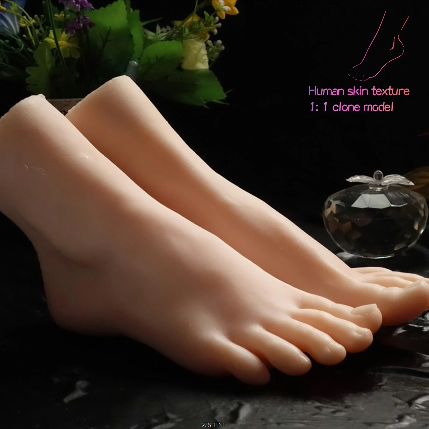 Fake Hand Display color Gel Nail Supplies Russian Female Foot Model Stockings Silicone Lifesize Cloned for Art Fake Nail TPE3705