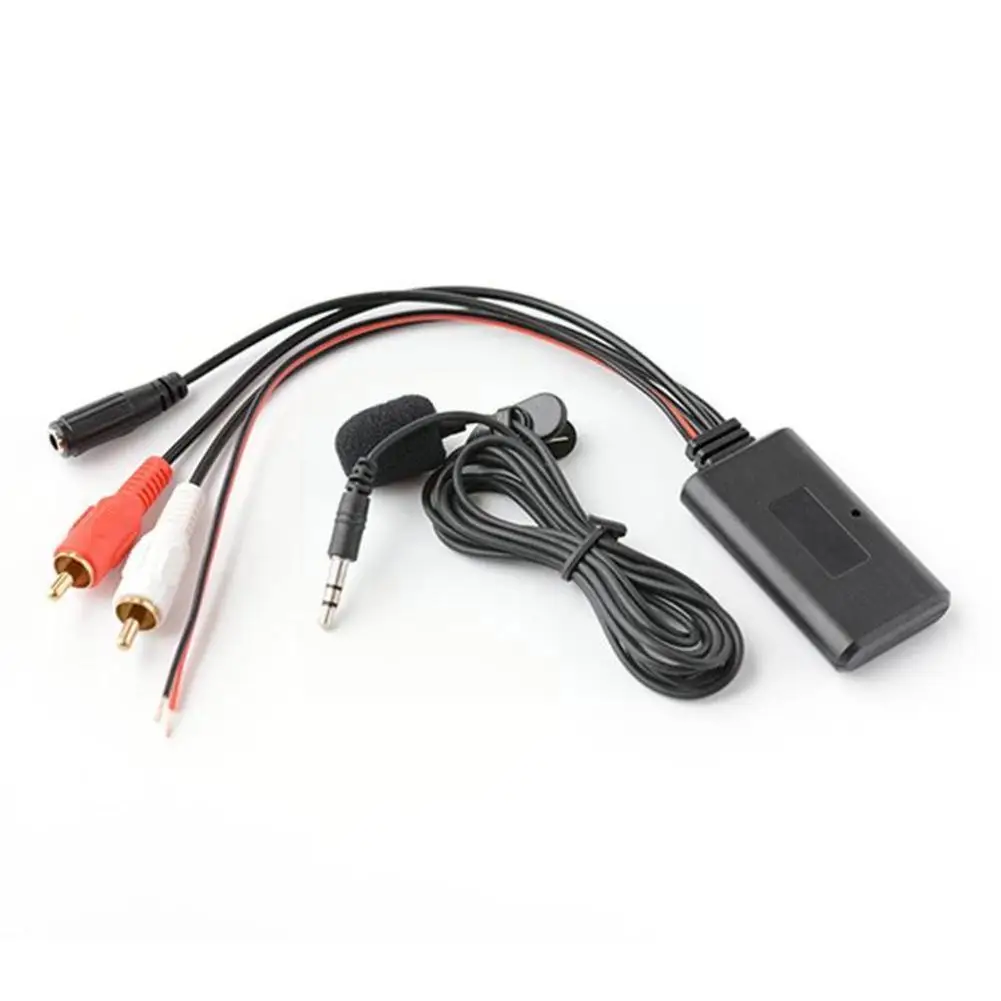 

Bluetooth-compatible A2DP Music Streaming 12V To Car 2RCA Stereo In RCA 3.5mm Aux Adapter Head Male Radio O1A9