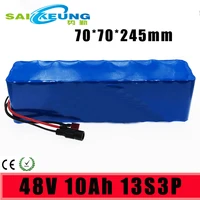 48v rechargeable lithium battery pack 10ah for electric bicycle scooter robot battery suitable for 250w 500w 750w 1000w motor