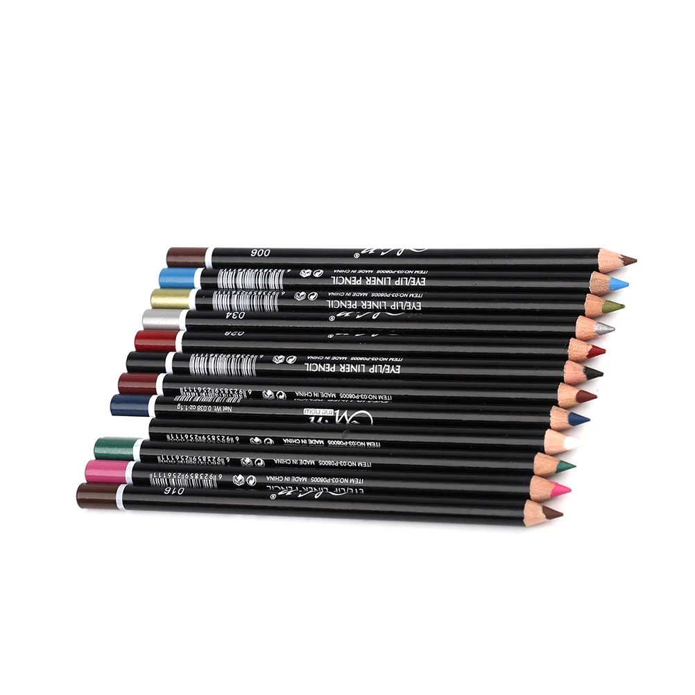 

12 Pcs Waterproof Eyeliner Makeup Eye Lip Liner Long Lasting Eyebrow Pen Set (Colorful) Lipstick
