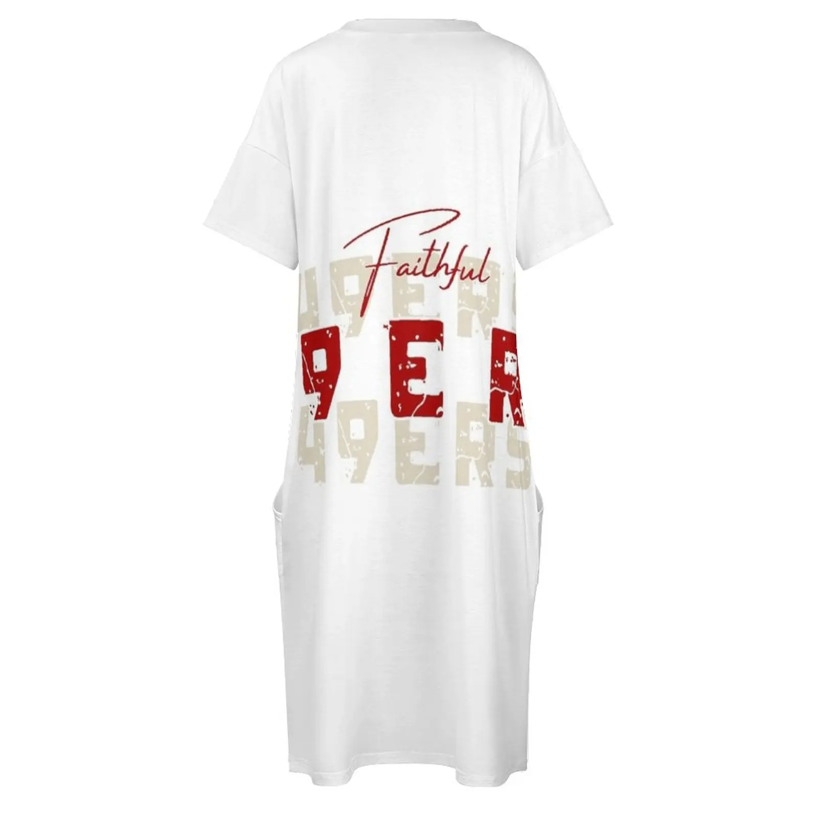 FAITHFUL TO THE BAY 49ERS SAN FRANCISCO Свободное платье с карманами летние платья для женщин