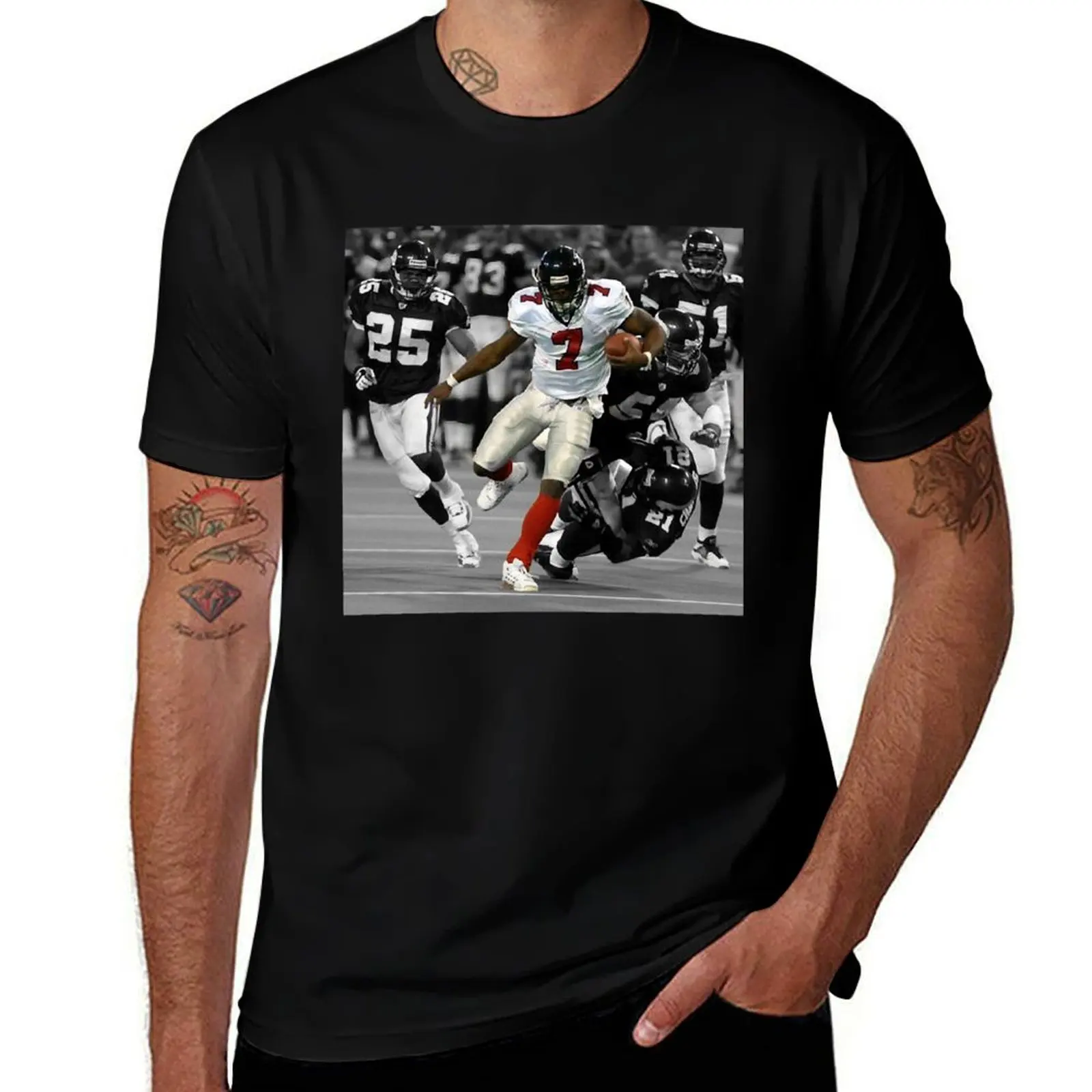 Фото Футболка Michael Vick The Run в уличном стиле, повседневная футболка №1