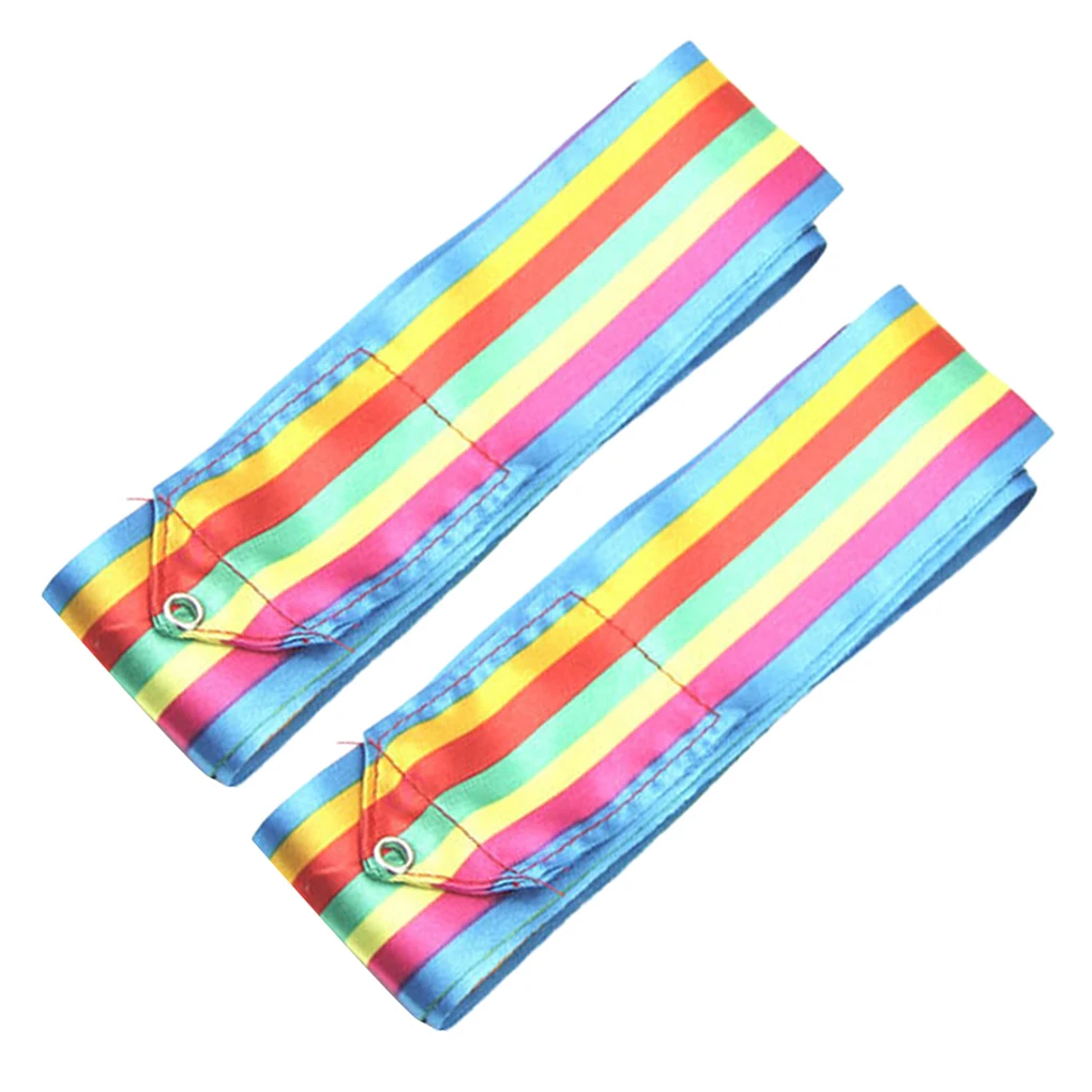 

2 Pcs/set Gym Ribbons Dance Ribbon Fitness Rhythmic Art Gymnastic Ballet Streamer with Twirling Rod Stick