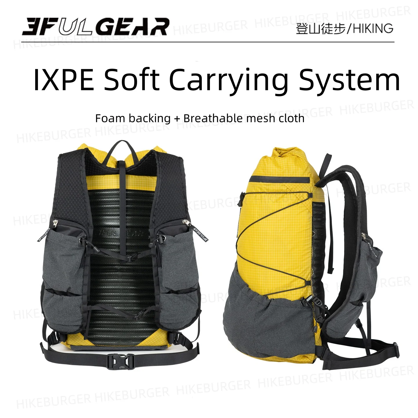 Фото 3F UL GEAR Koala Открытый рюкзак UHMWPE Сверхлегкий рюкзак для кемпинга 20 + 5 л IXPE с мягкой спинкой унисекс для путешествий, пешего туризма, альпинизма №3