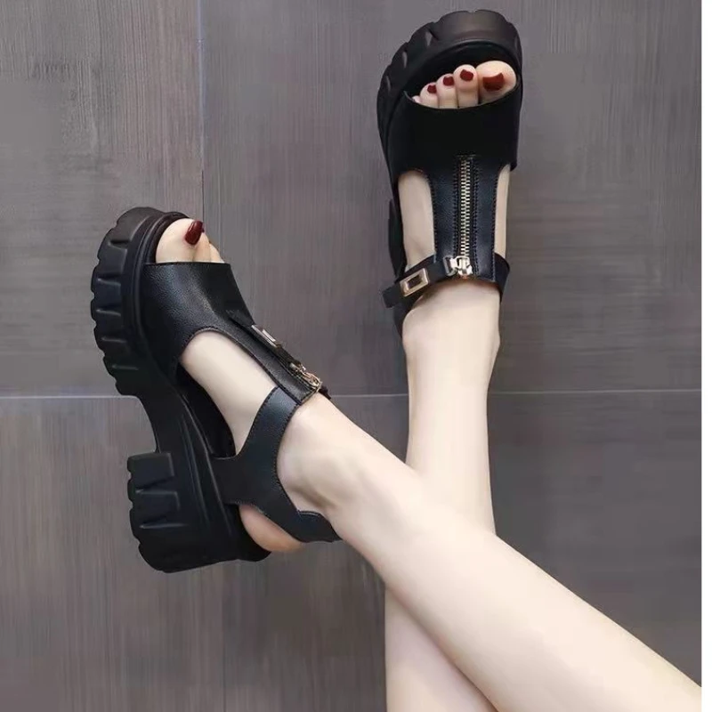 

Soft-soled Roman Sandals for Women New Joker Fairy Wind High-heeled Women's Shoes with Thick Wedges In The Summer of 2023