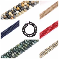natural stone beads agate stone round loosebeads for diy jewelry making needlework bracelets accessories strand 4681012mm