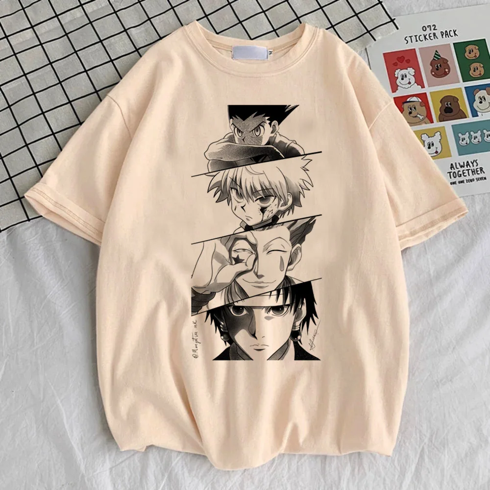 Hunter x Killua Zoldyck Hisoka Kurapika Gon футболки женские аниме корейская одежда футболка kawaii Pop