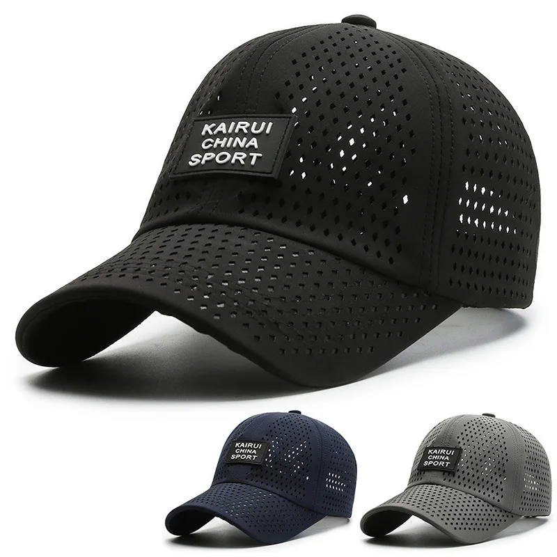 Diamond Punch Quick-Drying Baseball Cap Outdoor Sports Winning Peaked Cap Sun-Proof and Breathable Sun Hat Men and Women