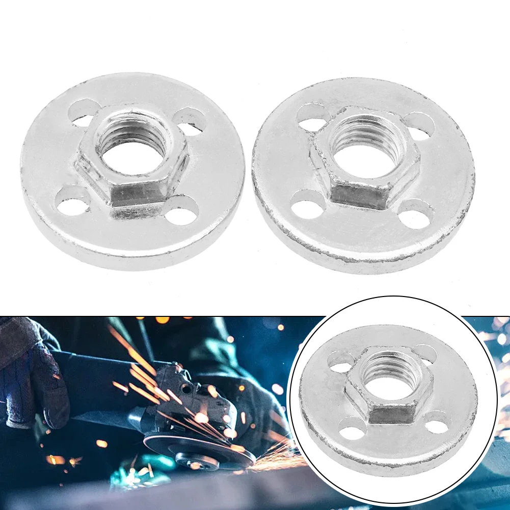 

2 Pcs Pressure Plate Cover M10 Thread Hexagon Locking Nut Fitting Tools Flange Nuts For 100 Type Angle Grinder Accessories