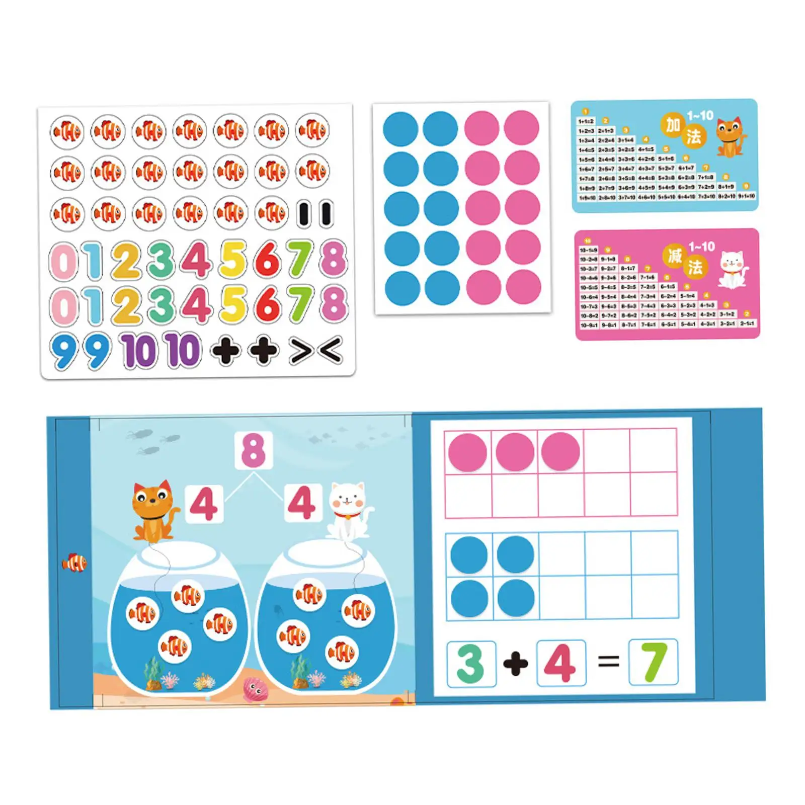 

Ten Frame Set Montessori Arithmetic Teaching Aids Educational Toy Numbers Counting Toy for Kindergarten Preschool Girls Toddlers