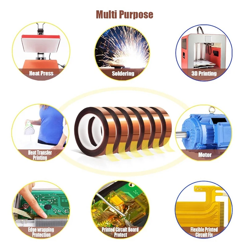 Термостойкая лента 6 рулонов 10 мм x 33 м