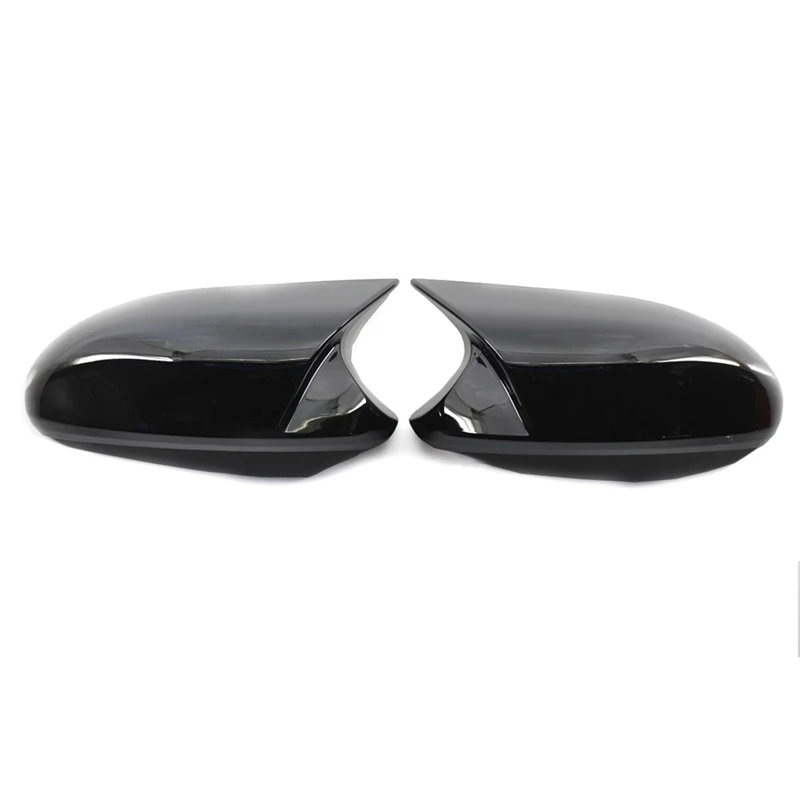 

Pair Car Black Rearview Mirror Cover Caps for-BMW E90 E91 PRE-LCI 2005-2007 E92 E93 2006-2009 E80 E81 E87