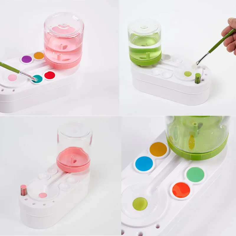 

Upgrade Hexagon Brush Cleaner Machine Painting Brush School Cleaning Stationary Supplies Painting Cleaning Brushes Kids