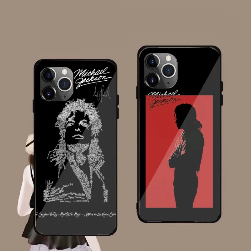 

Чехол для телефона с изображением Майкла Джексона для IPhone 14 13 12 11 XS X 8 7 6 Plus Mini Pro Max SE 2022, черный стеклянный чехол из поликарбоната и ТПУ