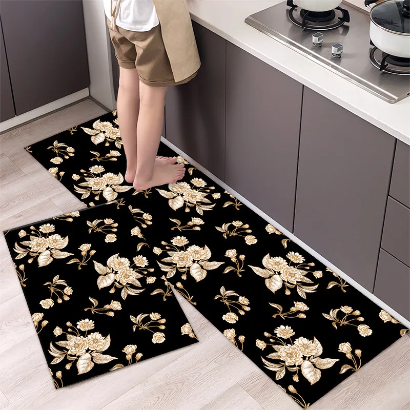 

Kitchen Floor Carpet Door Entrance Bathroom Rug Doormat Bedroom Mats Living Room Rugs Washable Absorb Water Anti Slip Home Mat