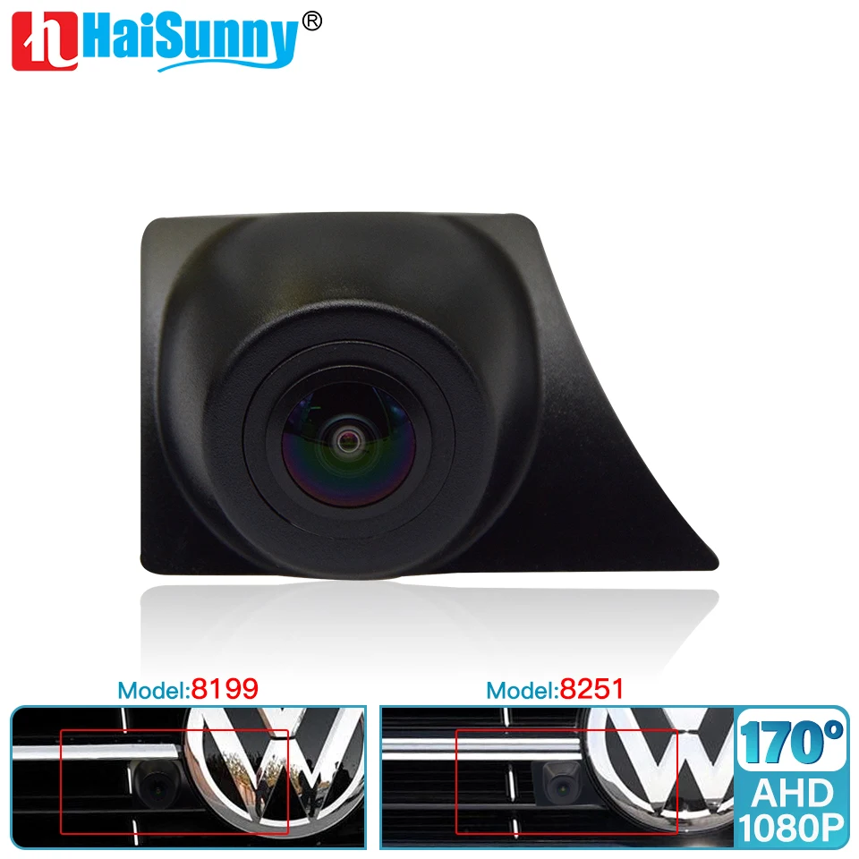 

HaiSunny AHD 1080P Автомобильная камера с логотипом Переднего Вида для Volkswagen VW Bora 2017 2018 2019 2020 ночное видение HD CCD рыбий глаз решетка автомобиля