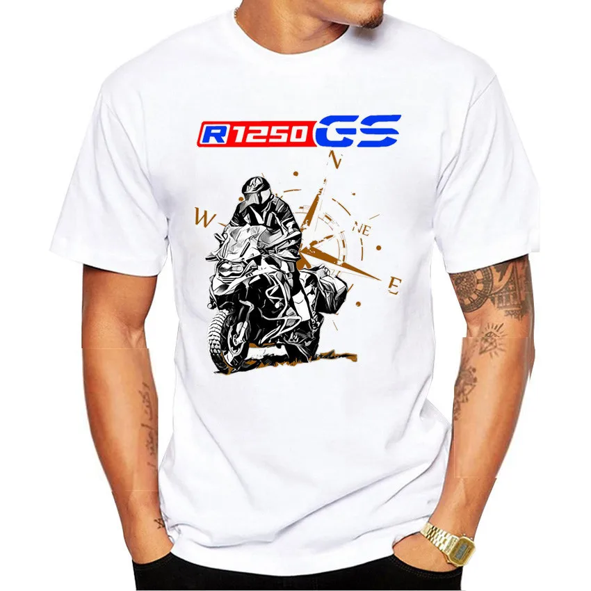 

Summer New BMW F850 Rs Drive The Classic Motorcycle R 1250 Gs Simple Cute Print T Shirt Men Short Sleeve T Shirt
