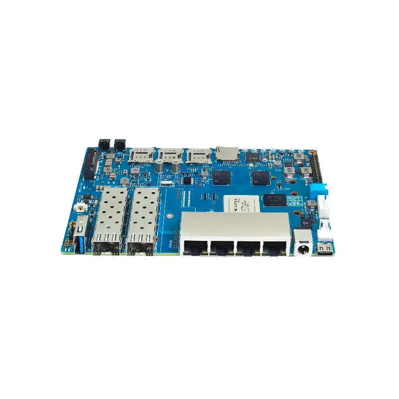 Фото 【Горячая распродажа】Плата для разработки Banana Pi BPI-R4 MT7988A (880) с четырехъядерным процессором Cortex-A73, 4 ГБ DDR4, 8 ГБ EMMC, OpenWRT №2