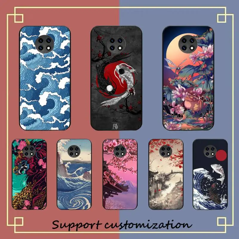 

Japanese Style Art Japan Phone Case For Xiaomi Redmi Note 8A 7 5 Note 8pro 8T 9Pro TPU for note 6pro
