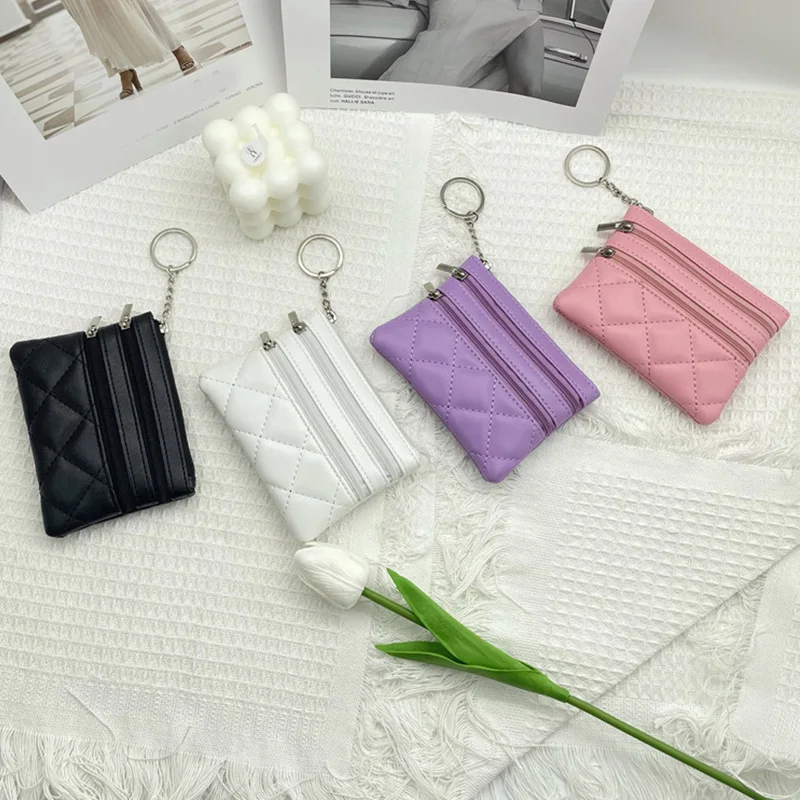 Корейский женский клатч кошелек для монет модный кожаный короткий с несколькими
