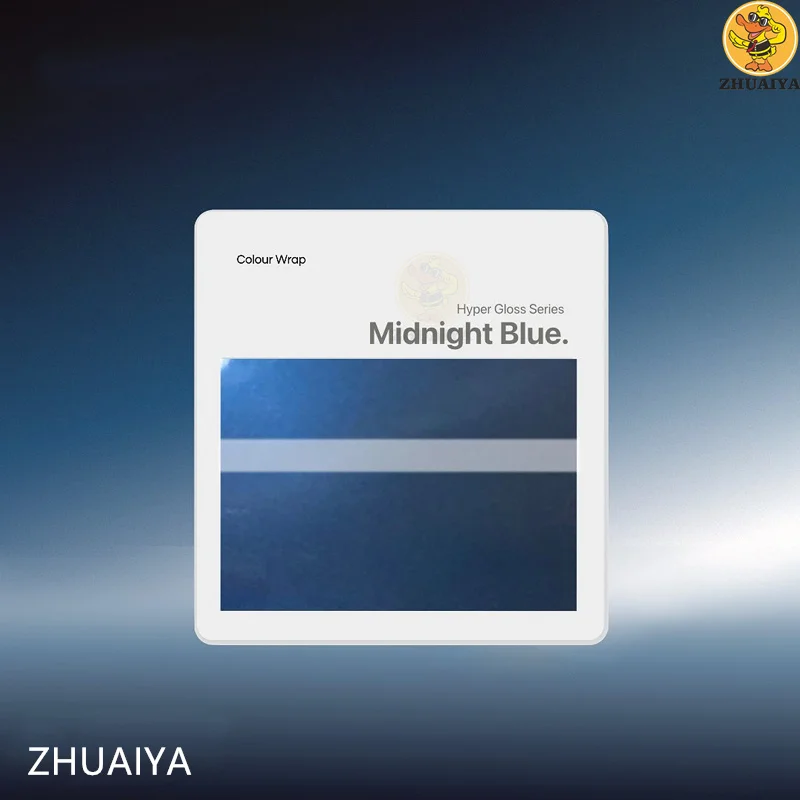 Темно-синяя виниловая пленка ZHUAIYA серии Hyper Gloss обмотка для автомобиля легкая