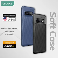uflaxe original shockproof soft silicone case for samsung galaxy s10 plus s10e samsung s9 plus carbon fiber back cover casing
