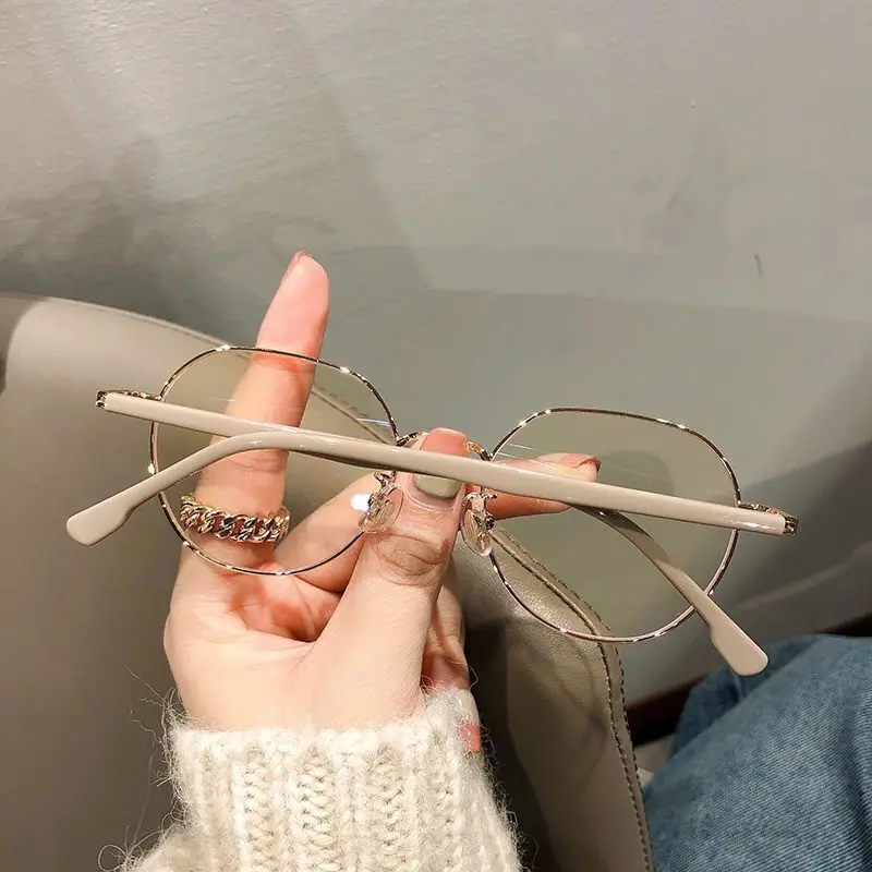 

Anti Blue Light Metal Polygons Myopia Glasses Women Men Computer Myopic Optical Eyeglasses Unisex Goggle 0-0.5-1-1.5...-6