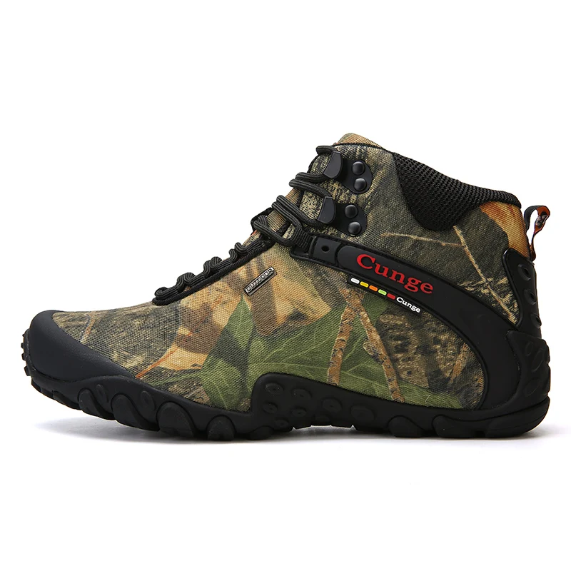 Fashion New 2022 Man Hiking Shoes Lace-up Breathable Outdoor Camouflage Trendy on Foot Sneakers Mens Shoes Wholesale