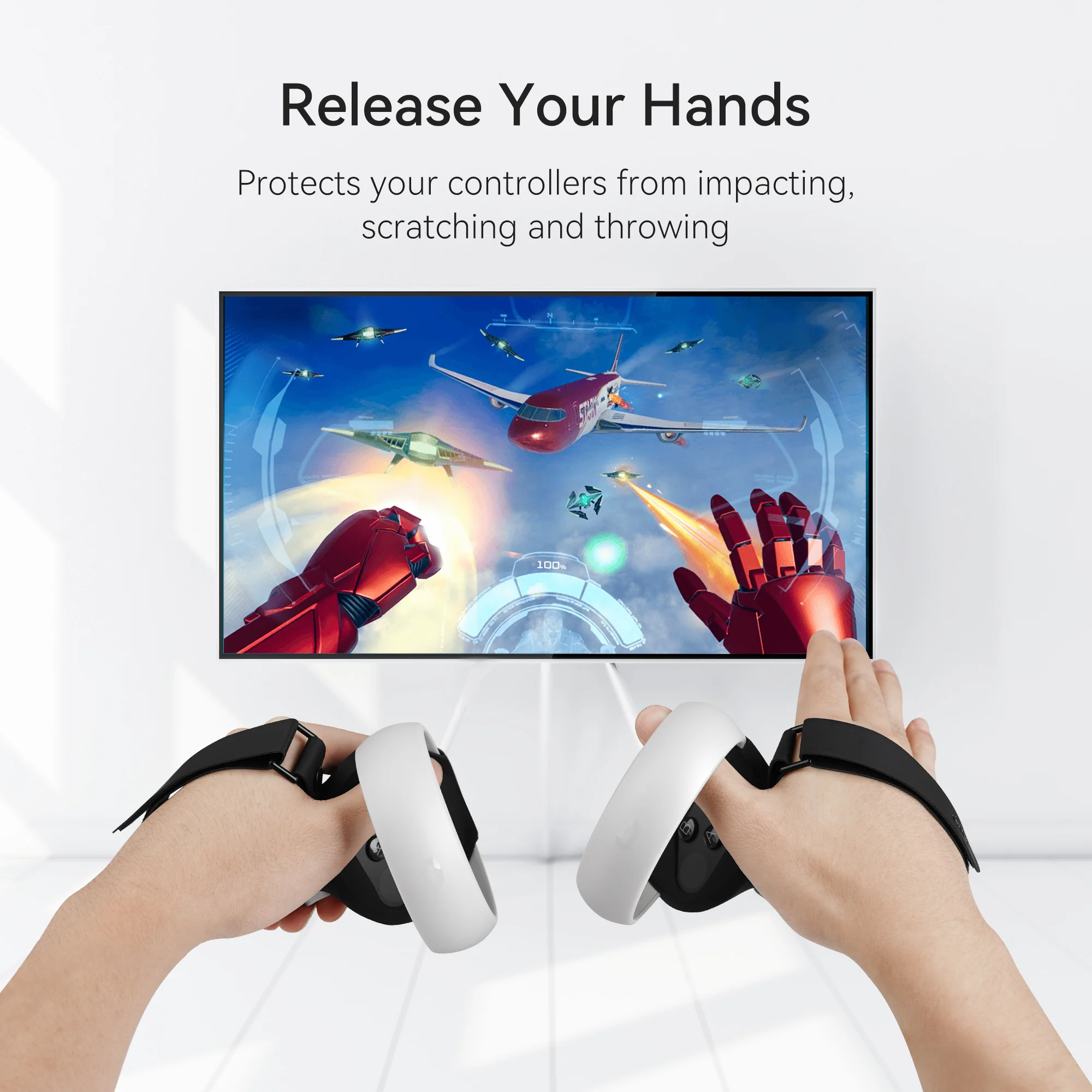 KIWI design Grip Cover For Oculus Quest 2 Accessories Touch Controller Anti-Throw Handle Sleeve With Adjustable Hand Strap |