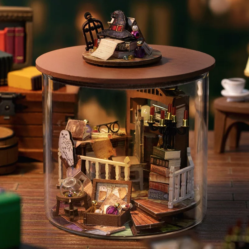 DIY Casa Wooden Doll House Miniature Building Kit Magic Dollhouse With Furniture Sakura Villa Toys for Girls Birthday Gifts