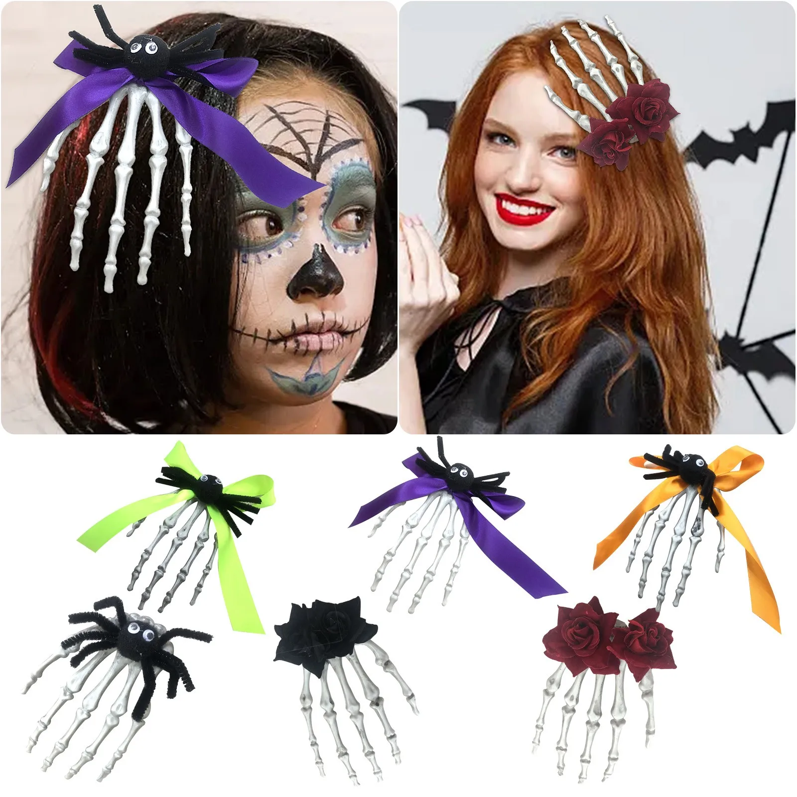 

Хэллоуин скелет рука заколка Костюм фотография украшение