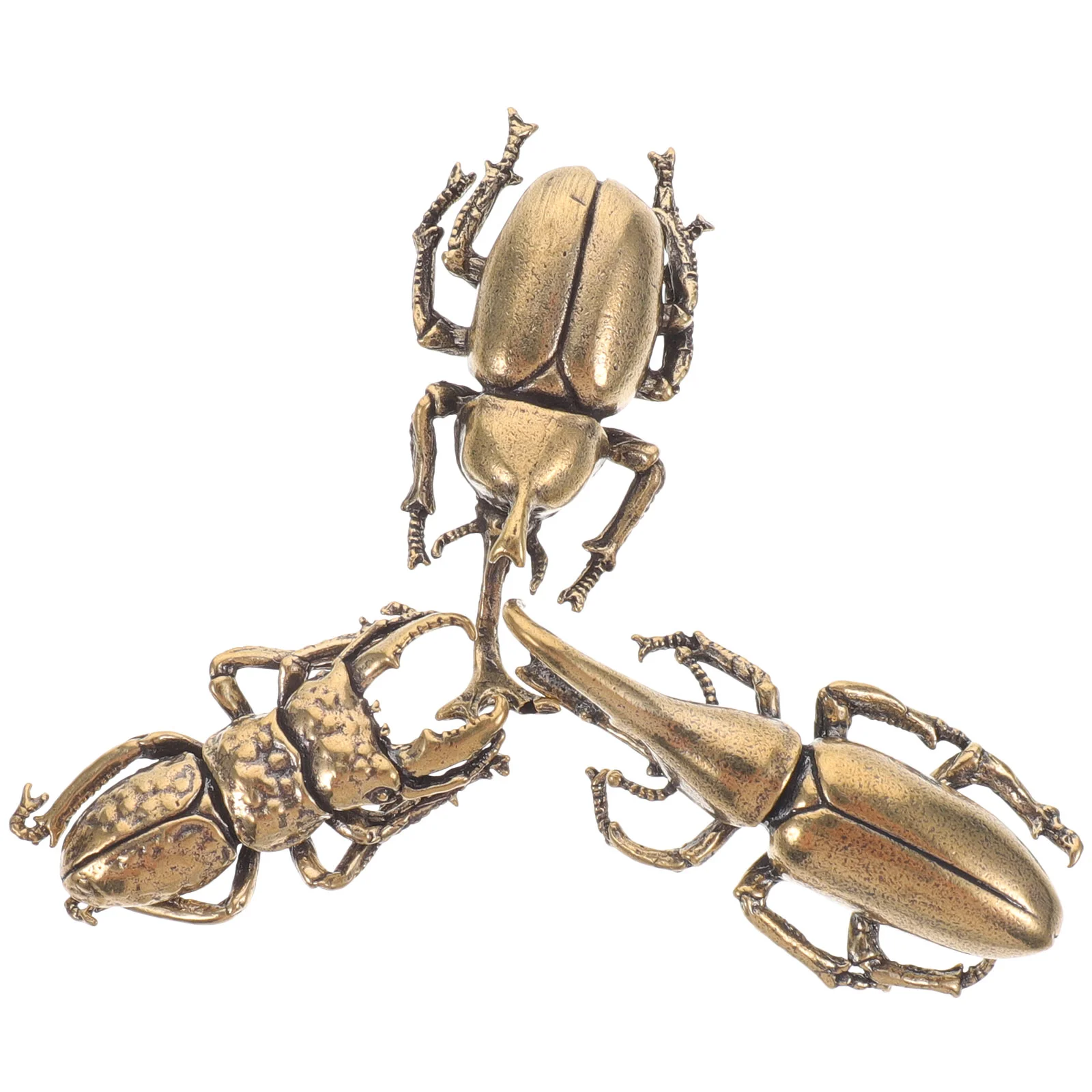 

Beetle Ornaments Small Brass Decoration Desktop Shaped Craft Figurine Cabinet Statue