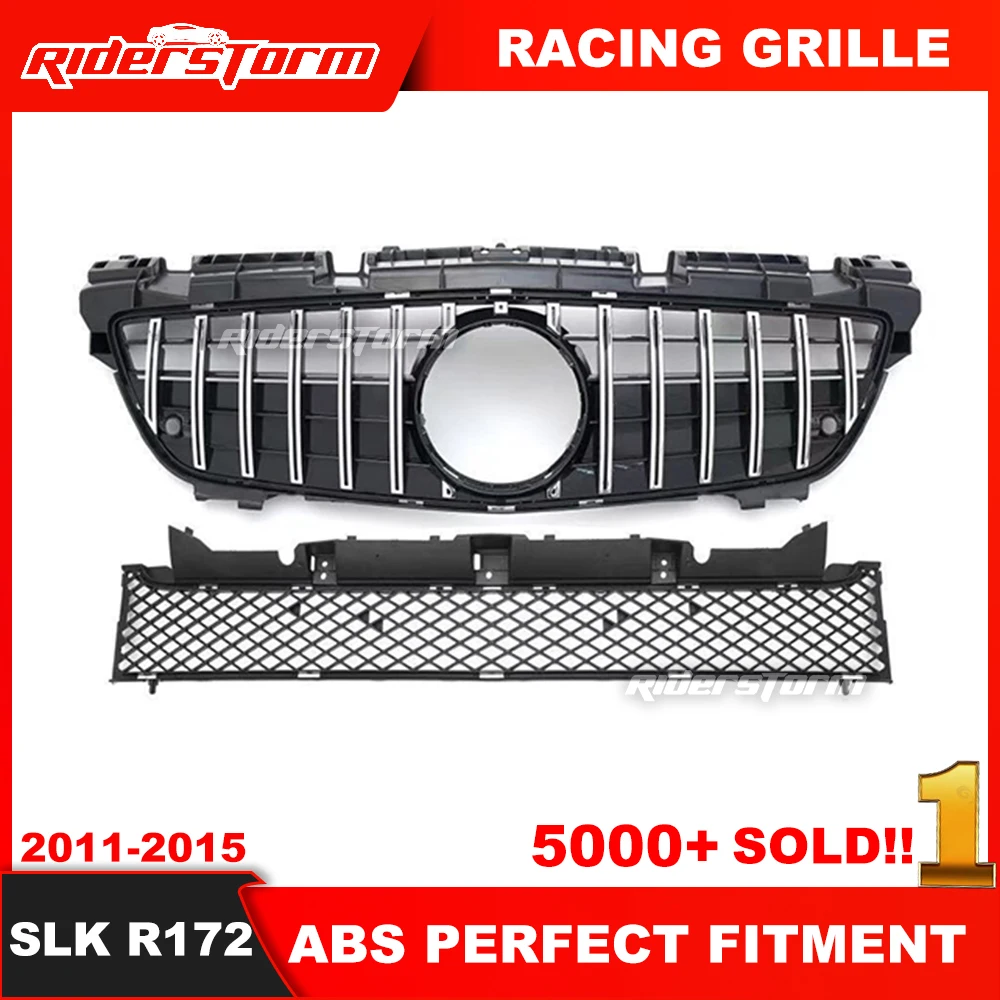 

2012-2015 GT grille For mercede SLK Class GT Grill R172 Diamond Grille Auto Front Vertical Grid R172 SLK200 SLK250 SLK300 SLK350