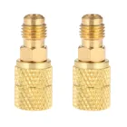 2 шт. AC хладагент прямой адаптер 14 папа до 516 женский SAE Поворотный адаптер для R410A мини Сплит Система HVAC прямой адаптер