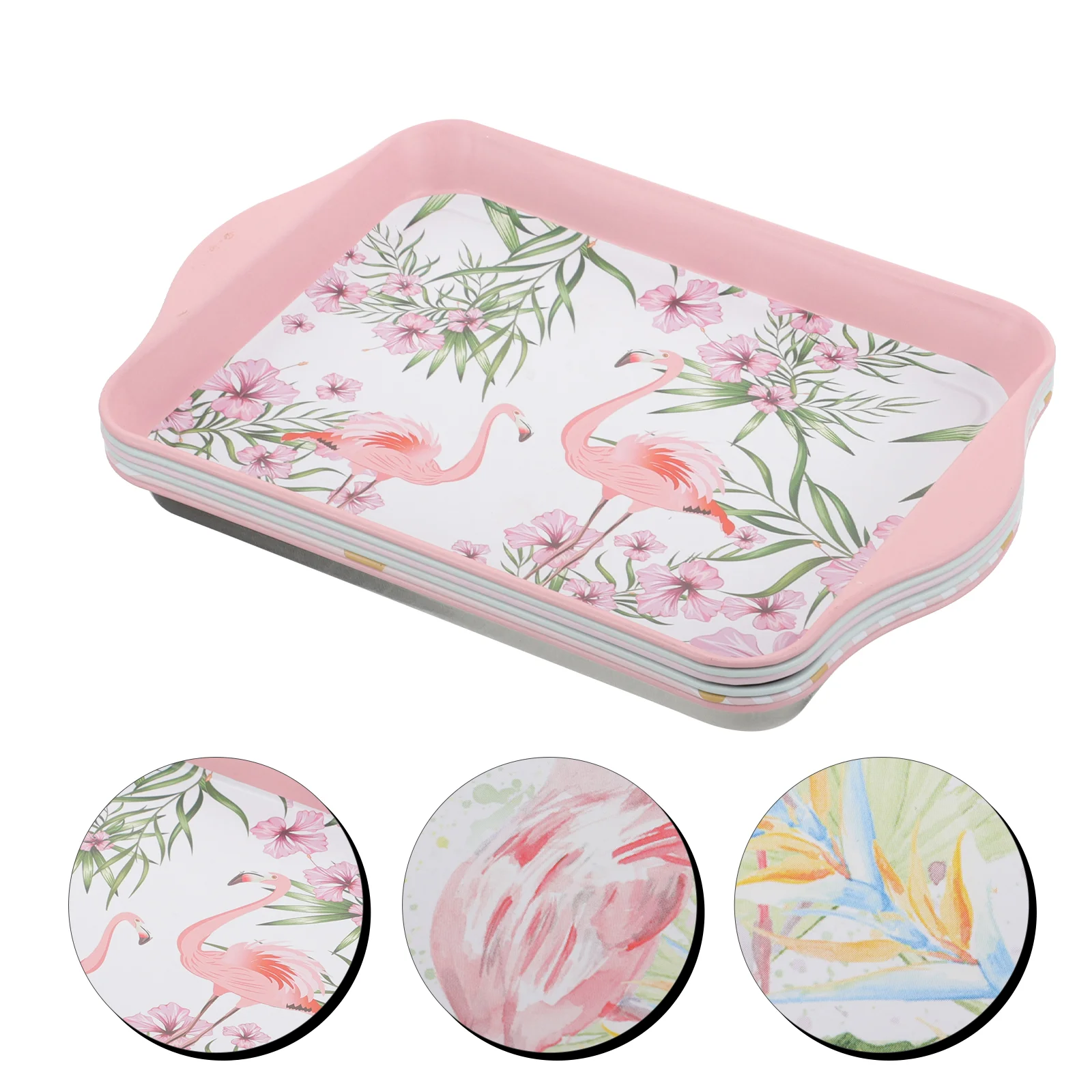 

6 Pcs Fruit Tray Metal Dessert Serving Food Storage Water Proof Iron Cake Plate