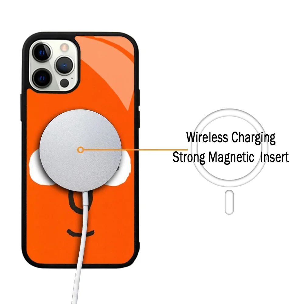 J-Jean Jullien арт чехол для телефона IPhone 11 12 13 14 15 Plus Pro Max зеркальный акриловый Magsafe