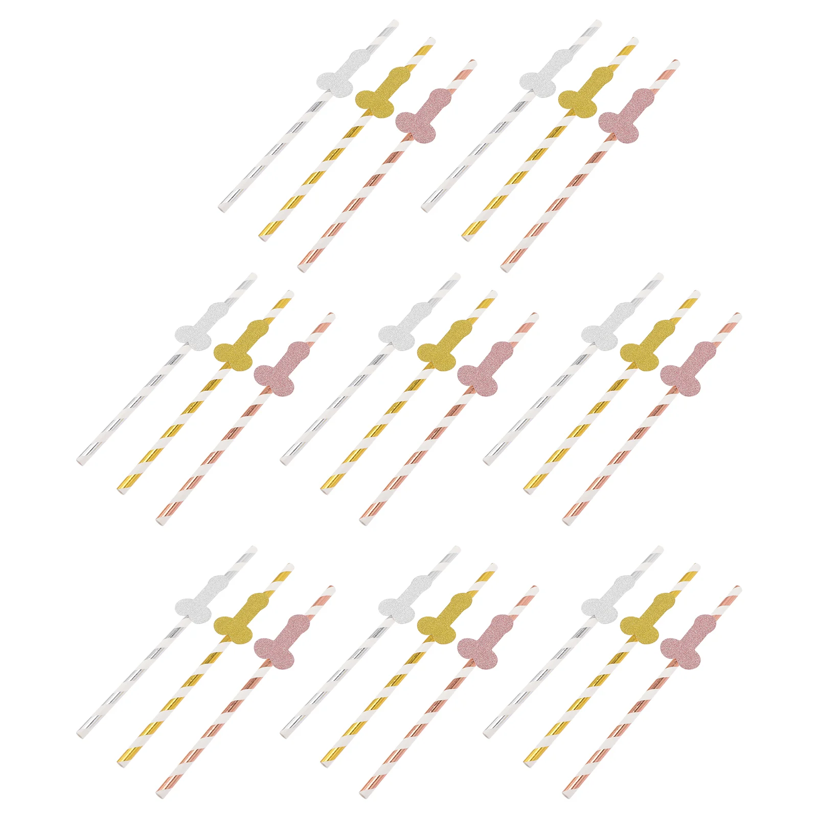 

Straws Party Bachelorette Drinking Straw Disposable Bridal Paper Shower Suppliesgold Pennisdecorations Rose Beach Girls Hen