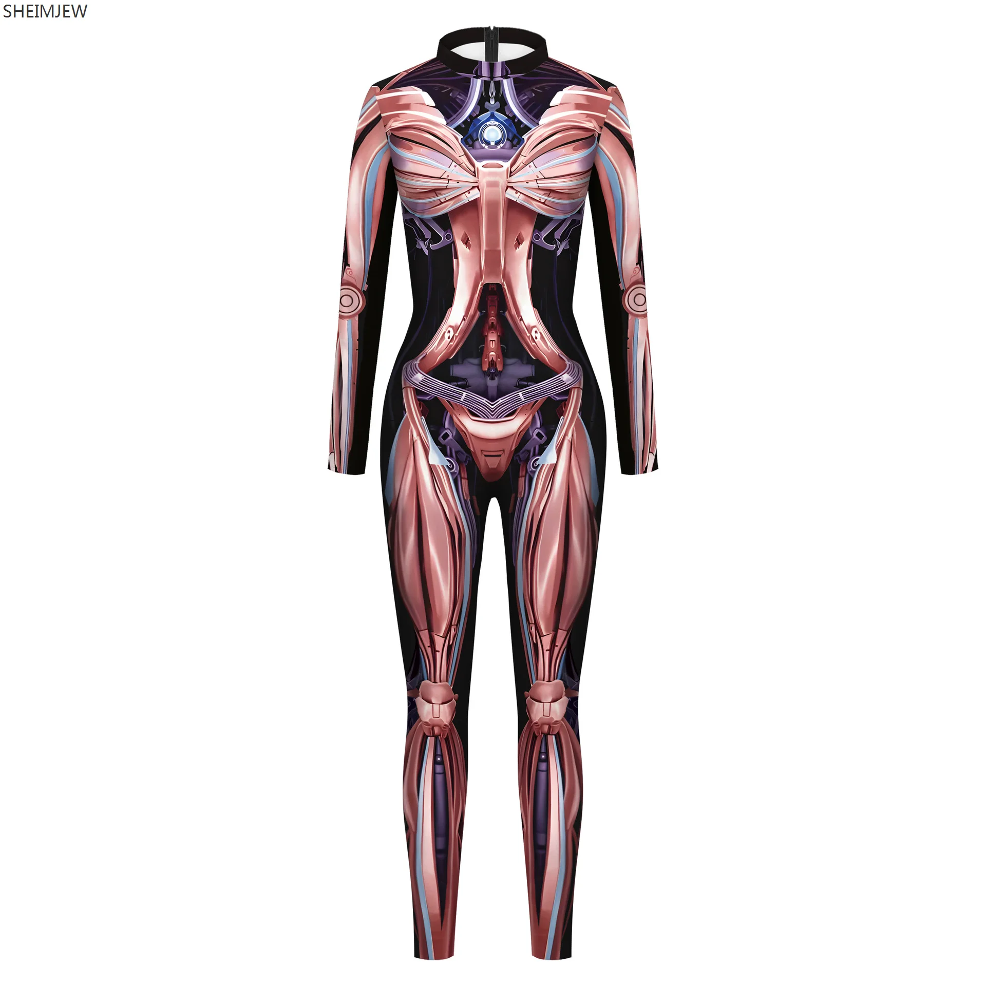 Новый комбинезон для косплея робота в стиле киберпанк боди с 3d принтом мышц