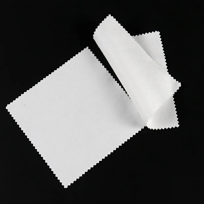 30/50/100pcs Wholesale Sublimation Blanks White Glasses Cleaning Cloth Microfiber Double Sided Fleece Glasses Clean Lens Cloth