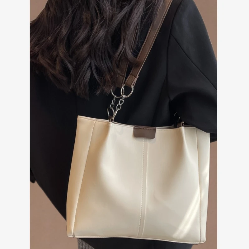 

Винтажная женская сумка-тоут, вместительный саквояж на плечо из мягкой искусственной кожи, дизайнерский Дамский кошелек в подмышках