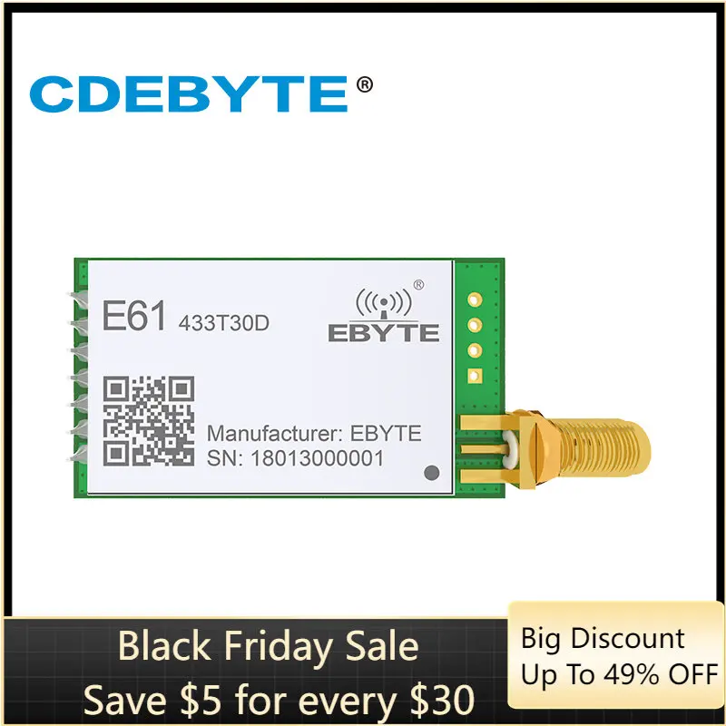 

E61-433T30D 433mhz 1W SMA IoT uhf беспроводной трансивер CDEBYTE 30 дБм передатчик и приемник rf UART модуль 2,5 km