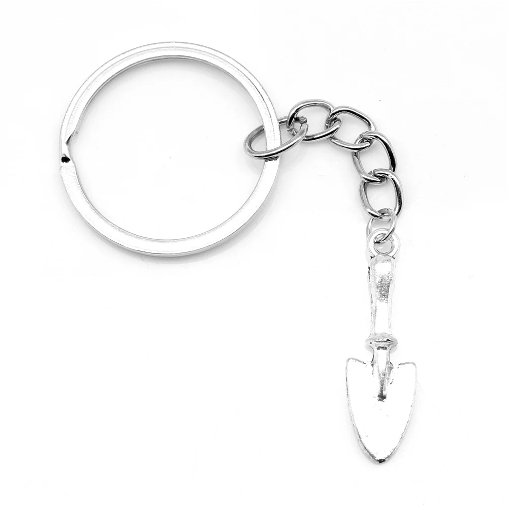 

1pcs Antique Silver Color 9x30mm Shovel Keychain Handmade Jewerly Diy