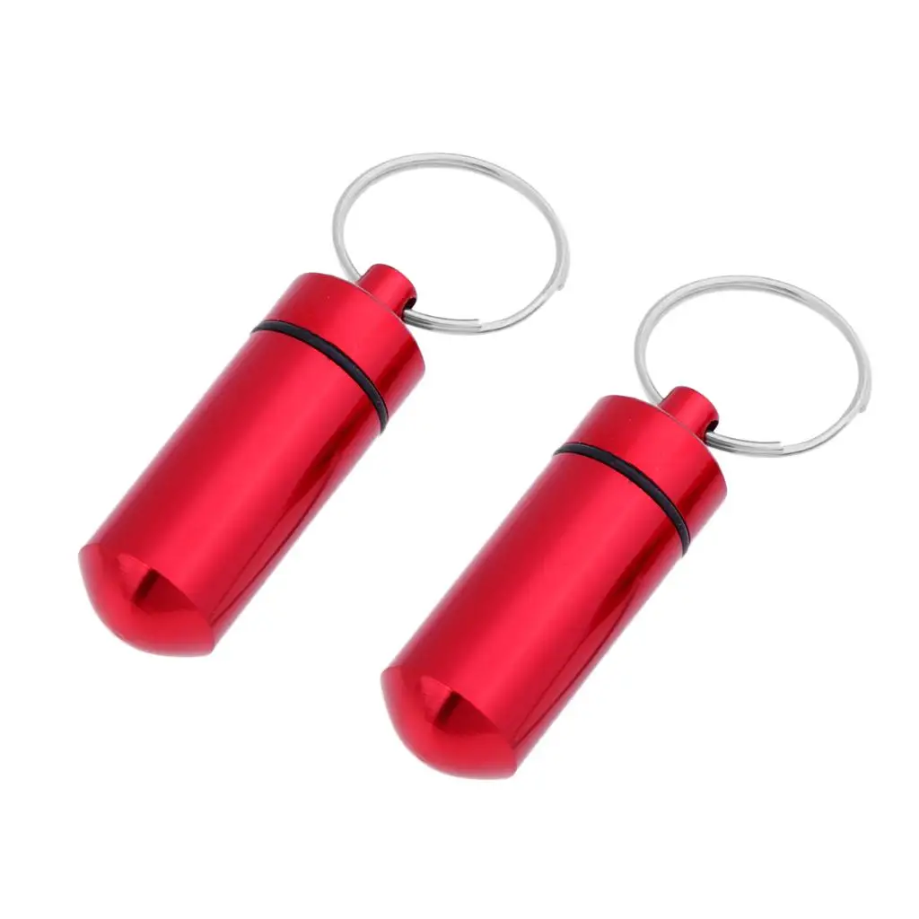 2-4 упаковки 2 шт. водонепроницаемый алюминиевый контейнер для таблеток