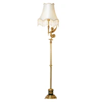 european baroque floor lamp with linen shade led floor light gold luxury lamps living room standing light vintage