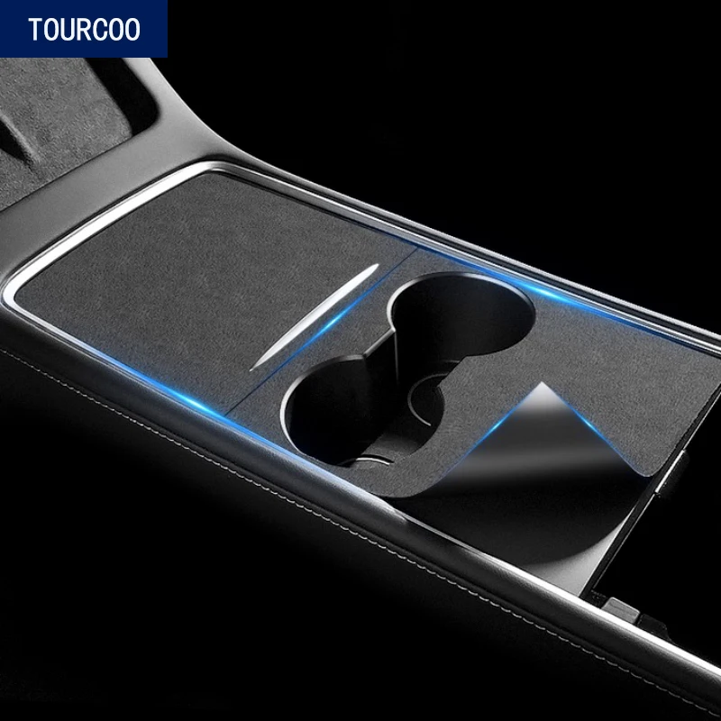 

Для Tesla Model 3 Y Центральная панель консоли замшевая Защитная крышка наклейка автостайлинг аксессуары для модификации интерьера