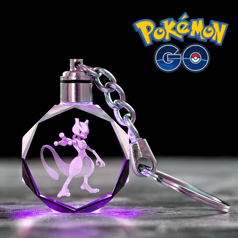 Брелок для ключей в виде лампы с кристаллами покемона