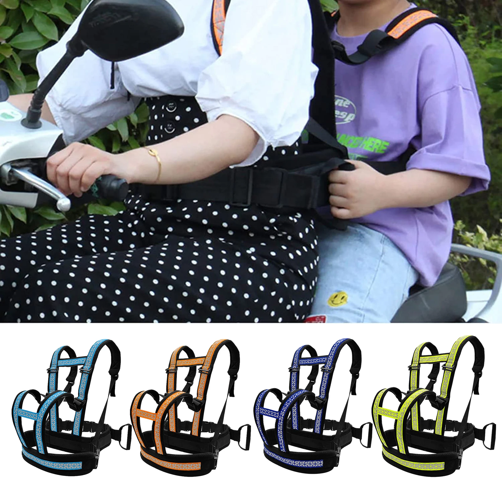 

Child Motorcycle Safety Harness Adjustable Motorcycle Safety Harness For Kids Motorbike Child Safety Harness With Reflective