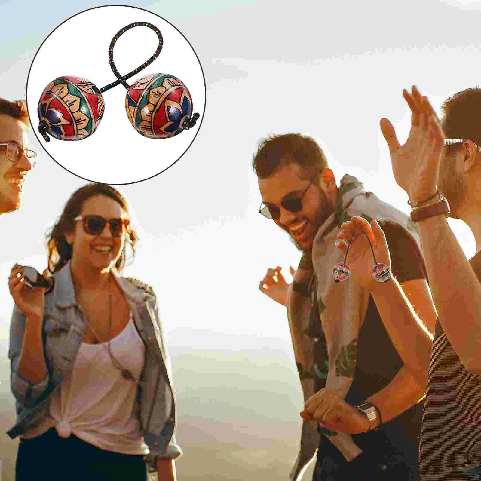 

Hand Shaker Instrument Percussion African Rhythm Maracas Shakers Musical Sand Aslatua Painted Mexican Drum Handed Rhythmic Egg