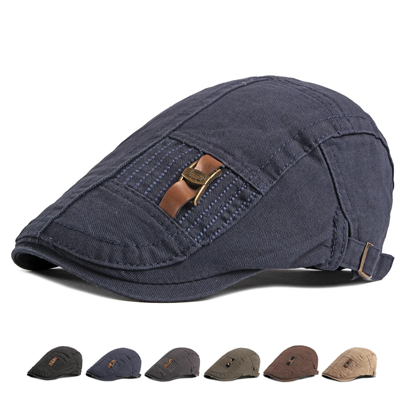 

Newsboy Caps for Men Spring Summer Autumn Cotton Beret British Retro Gatsby Painters Hats Flat Caps Gorro Hombre Boina Ivy Hat